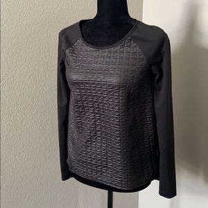 Vera Wang Black Long Sleeve Top